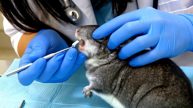 Veterinary Care in Action: A Close-up of a Small Animal Check-up