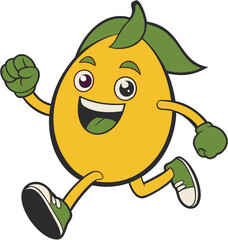 Running Orange Cartoon  - Tee Shirt Design 