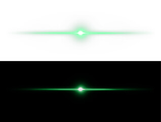 PNG Green Light Overlay with Transparent Background