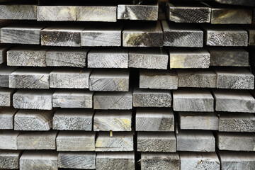 Outdoor lumber storage for the timber industry. Wood processing for both land and water transportation.