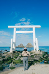 糸島の桜井二見ヶ浦の夫婦岩