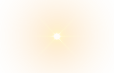 Bright Yellow Sunbeam PNG with Gold Overlay on transparent background
