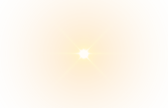 Bright Yellow Sunbeam PNG with Gold Overlay on transparent background
