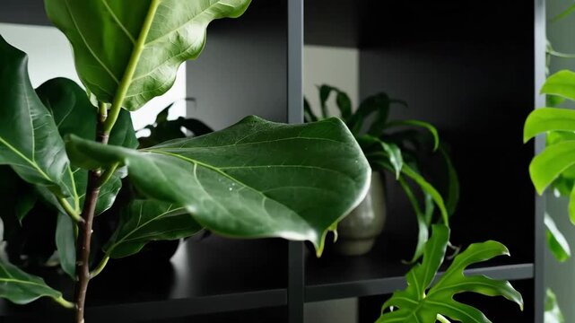 Vivid Leaves: A Showcase of Lush Greenery in Modern Interior Design