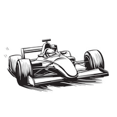 Obraz premium car racing on white