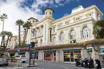 The San Remo Casino in the old italian town of San Remo on the italian riviera.