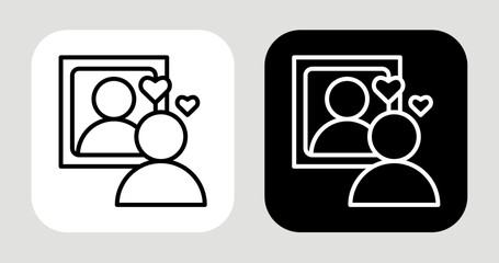 Fototapeta premium Identity Driven Icon In Black and White Line Style