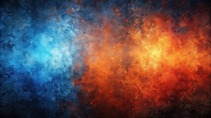 Obraz premium Abstract fiery and icy textured background with contrasting cool and warm tones
