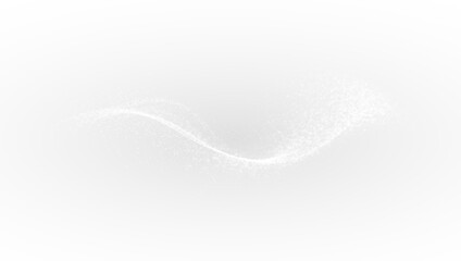 PNG Overlay of White Particle Swirl on Transparent Background