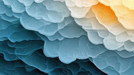 An abstract image featuring a cloud-like formation with gradient colors, creating a soft and ethereal atmosphere.