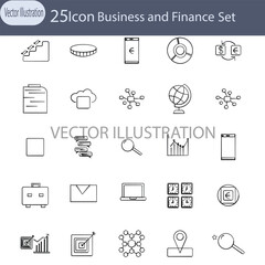 Technology Icon Set Stock Illustrations