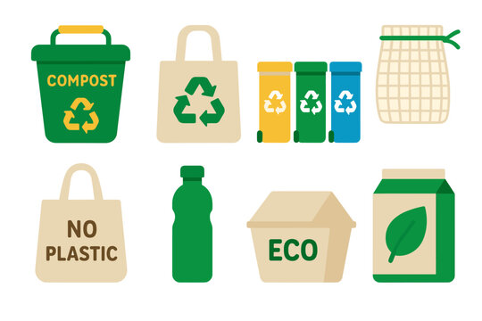 Sustainable recycling and eco-friendly packaging concepts for green living