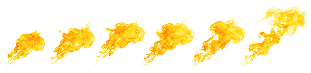 Set fire flame isolated white background. motion design, burst effect, cinematic explosion scenes,...