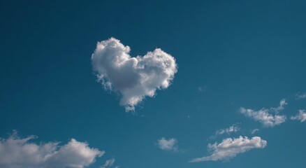 A heart-shaped cloud in the sky