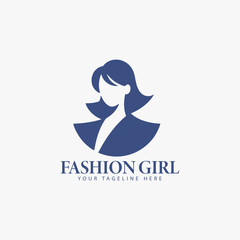 Minimalist and modern fashion girls logo design focuses on simplicity, elegance, and ease of recognition.