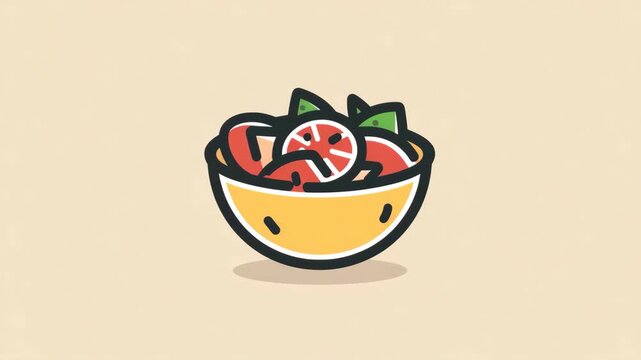 of a bowl filled with vibrantly colored fruits such as oranges and grapes against a light background.