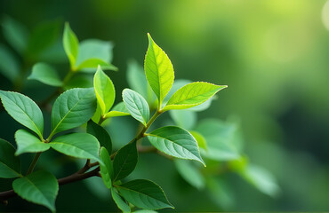 lush leaf arrangement fills frame subtle natural light casting gentle shadows delicate foliage