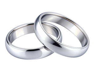 - Interlocked Silver Wedding Rings Illustration, Symbol of Unity, Transparent PNG