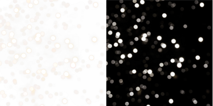 A transparent PNG overlay featuring elegant white sparkles and bokeh