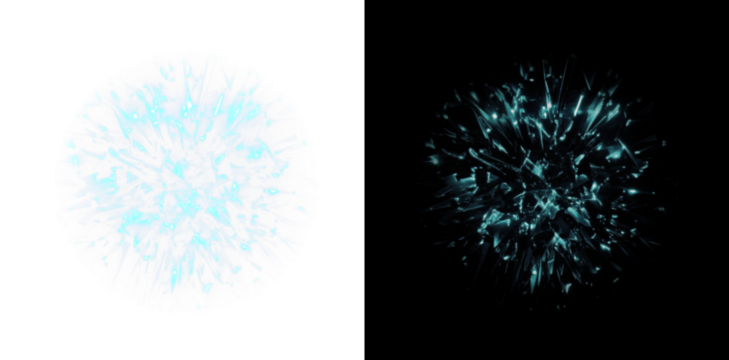 Two captivating blue spheres radiate vibrant energy with sparklike particles