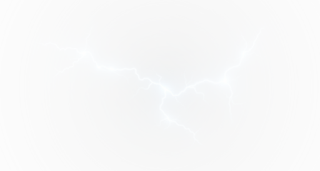 Electric Lightning PNG with Transparent Overlay on transparent background