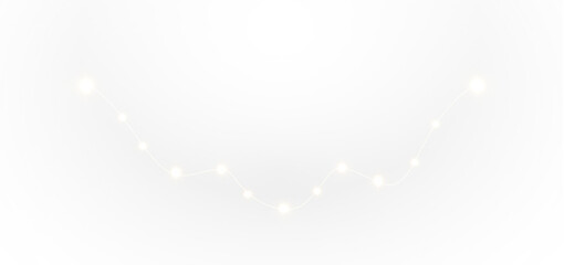 Festive String Lights PNG with Transparent Background
