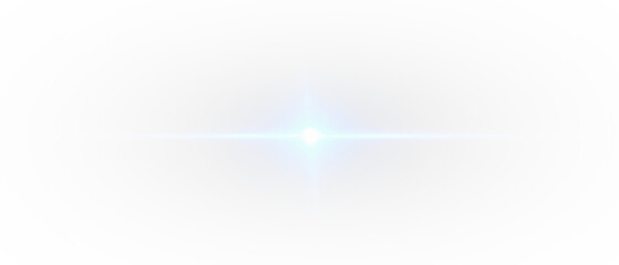 PNG Lens Flare Overlay with White and Blue Light Effect on transparent background