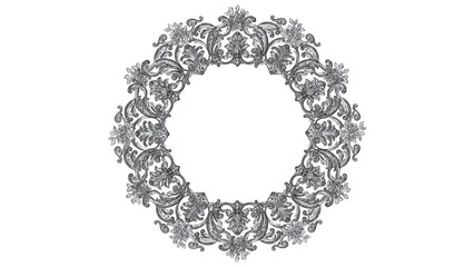 3d ornament flower in metal silver color, PNG clear background ready to use in Graphic design especially for decoration 