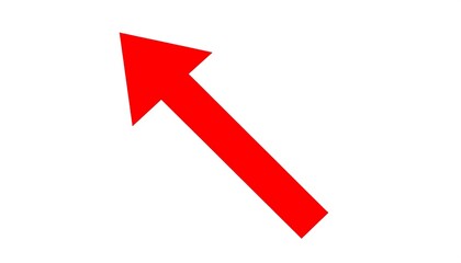 Obraz premium Red Arrow Pointing Up and Right.