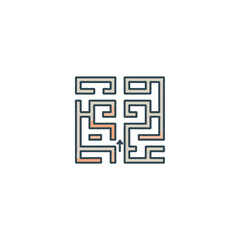 Navigating complexity the challenge of problem solving with abstract maze illustration concept