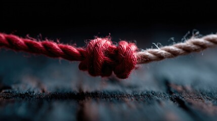 An artistic close-up reveals two intertwined ropes forming a knot, symbolizing connection, strength and the intricate binds that unite us in everyday life and relationships.