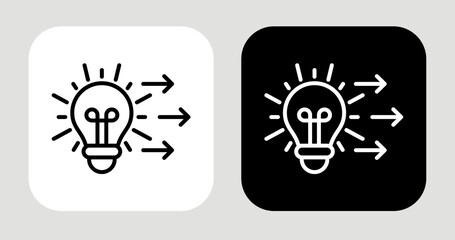 High Impact Icon In Black and White Line Style