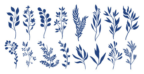 Set of hand drawn decorative elements. Vector illustration	