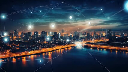 5G, 6G, Big data wireless network, high speed internet, cloud computing or connect diagram technology, Data storage, service, synchronize, online, financial, Connectivity global, smart city, Gen AI - Powered by Adobe