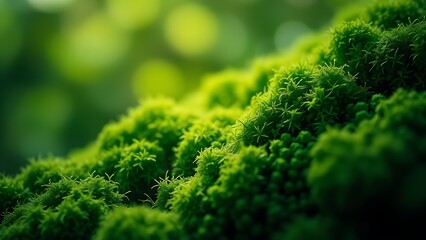 Abstract green textures blending with nature, evoking an environmental and serene mood.