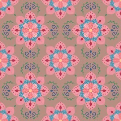 Pastel Bloom Mandala Floral Pattern