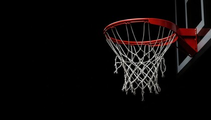 basketball hoop on a black