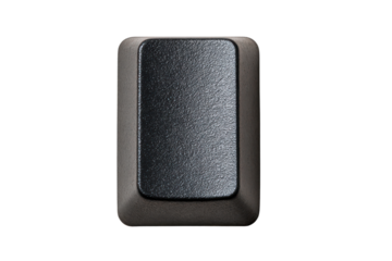 Single blank black computer keyboard key isolated on black background technology, Isolated On Transparent Background, Png Cut Out