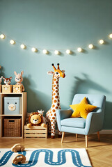 ChatGPT said:....Cozy Modern Kids Playroom Interior with Toys and Pastel Decor