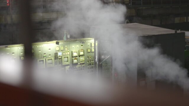 Dashboard on atomic station and indicator, thermal indicator