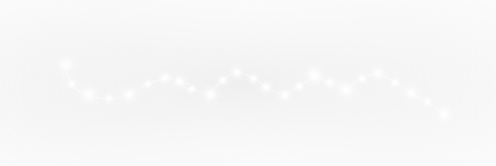 White String Lights PNG with Transparent Background