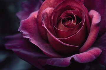 A close up of a red rose with a frosty look