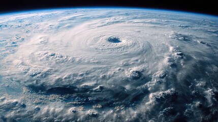 Massive hurricane viewed from space atmospheric storm