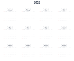 Classic 2026 minimalist calendar collection