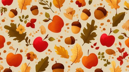 Fototapeta premium thanksgiving acorns