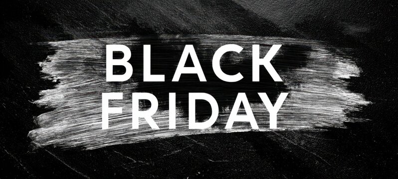 The Black Friday Sign on Grunge Chalkboard Background for Retail Sale Promotion