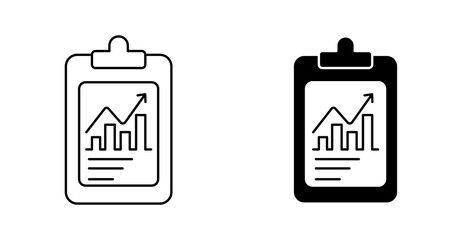 Clipboard with Chart Icon, Analytics Report Vector for Data