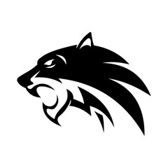 Fierce Wildcat Head Mascot Logo