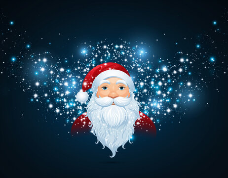 santa claus with shiny lights
