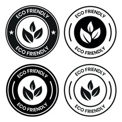 Set of eco friendly icons. Ecologic food stamps. Organic natural food labels. eco friendly logo, label, sign, badge, symbol, banner, line, flat vector, isolated illustration.